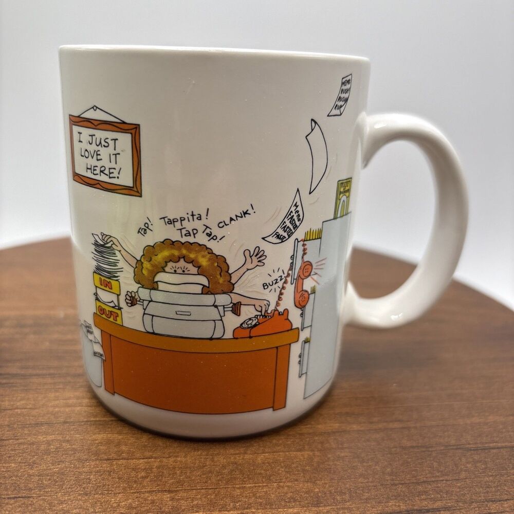 Hallmark Vintage 1984 Work Office Coffee Mug Cup How to Get Along At The Office